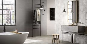 现代卫浴展厅效果图片 现代简约黑白风格