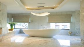 现代卫浴展厅效果图片 大理石地砖装修效果图片