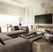 最新现代简约客厅布艺沙发装修效果图片大全