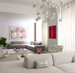 现代室内客厅水晶灯装修效果图片