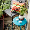 小户型阳台藤椅装修装饰效果图片