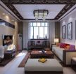 中式风格室内客厅沙发背景墙装饰画设计