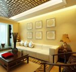 中式风格室内客厅沙发背景墙装饰画设计大全