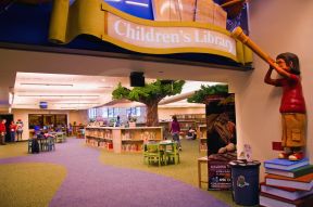 儿童图书馆图片  图书馆储物柜