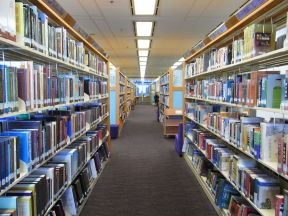 图书馆书架效果图 书架的样式图片