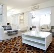 现代家装客厅白色茶几装修设计效果图片
