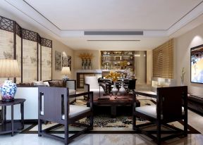 中式風(fēng)格裝修實(shí)景圖 靠背椅裝修效果圖片