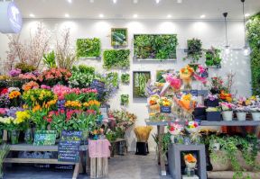 鲜花店店面装修 墙面装饰装修效果图片