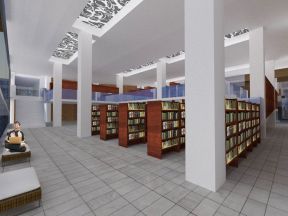 简约设计风格国家图书馆室内效果图