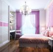 儿童房床头背景墙粉色墙面装修效果图片