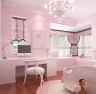 女孩卧室设计粉色墙面装修效果图片