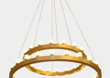 现代简约时尚金色蜡烛型客厅吊灯餐厅吊灯