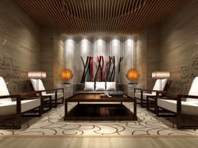 現(xiàn)代中式會(huì)所 吊頂造型裝修效果圖片
