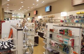 最新化妝品店面室內展示架設計裝修效果圖片