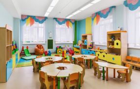 幼儿园大厅装修图 教室布置图片