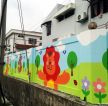 简约现代风格装修幼儿园外墙彩绘