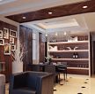 现代简约风格客厅餐厅木质背景墙装修效果图片
