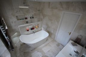 欧式卫浴展厅装修墙面大理石墙砖效果图片