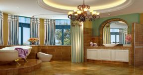 欧式卫浴展厅效果图 欧式吊灯图片