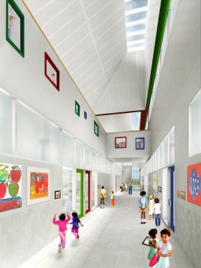 幼儿园走廊装修图片 吊顶设计装修效果图片
