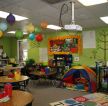 绿色墙面幼儿园室内装修效果图片