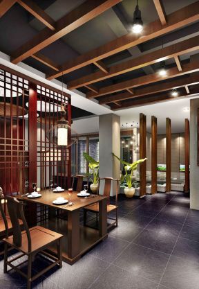 會(huì)所餐廳 簡約中式風(fēng)格裝修效果圖片