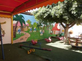 幼儿园专业装修室外墙体彩绘图片 
