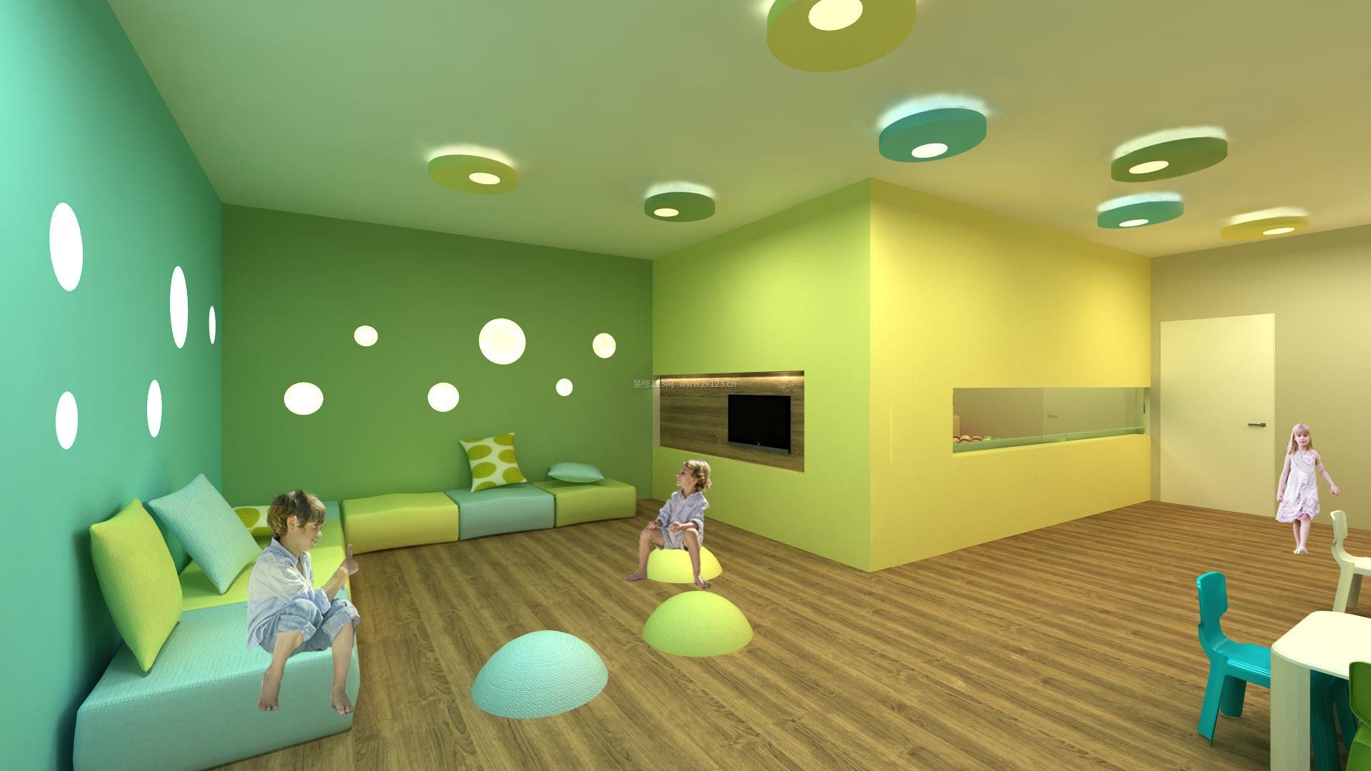 国外幼儿园装修室内3d效果图