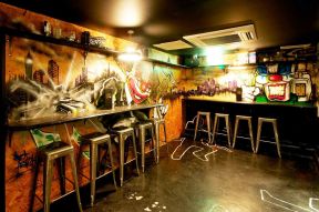 小型酒吧墙绘设计效果图片