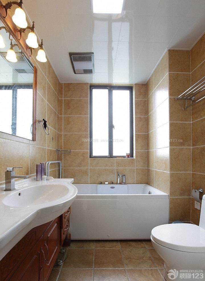 3-4平米卫生间白色浴缸装修效果图片
