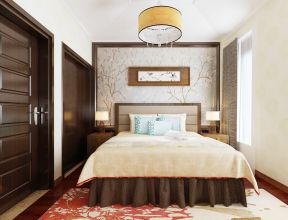 现代和中式混搭风格 简约卧室装修效果图