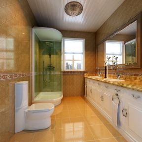 140平米奢华欧式装修 卫生间淋浴房效果图