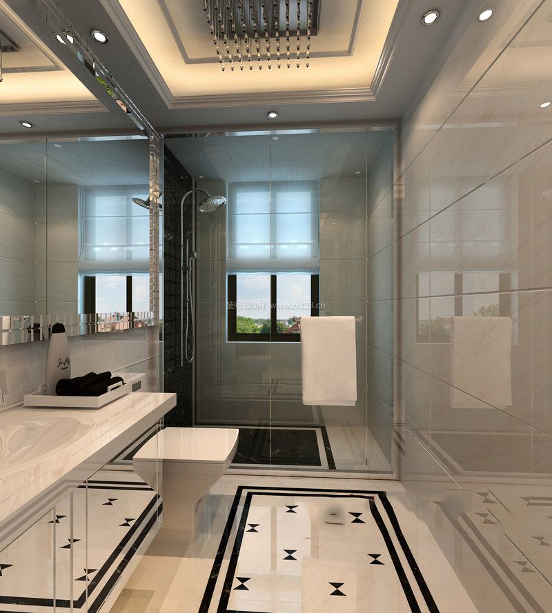 140平米欧式家装卫生间镜子装修