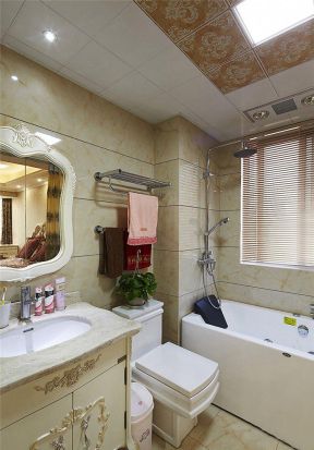 140平米欧式家装卫生间镜子装修效果图