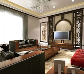 中式风格客厅家具搭配效果图