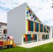 现代建筑幼儿园外装效果图