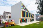 现代建筑幼儿园外装效果图