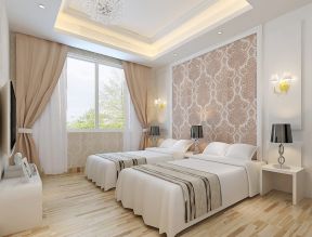 現(xiàn)代風(fēng)格臥室背景墻 墻面壁紙裝修效果圖片