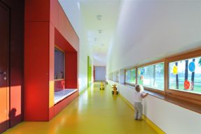 幼兒園走廊效果圖  高檔幼兒園裝修設(shè)計效果圖