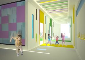 幼儿园走廊装修图 幼儿园走廊吊顶装饰图片