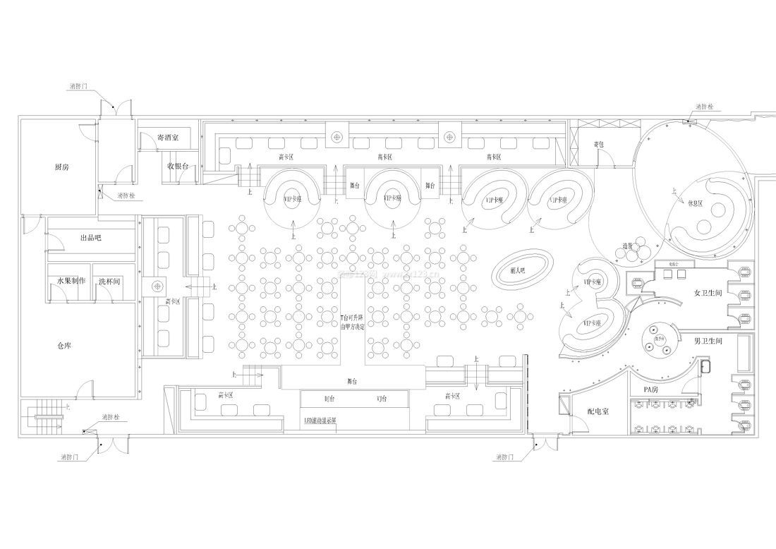 酒吧室內(nèi)平面圖片大全