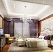 欧式大型别墅设计卧室窗帘装修效果图片