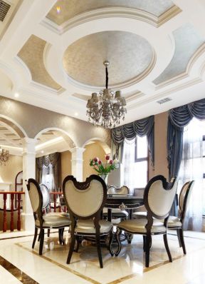 室内欧式餐厅餐桌椅子装修效果图片
