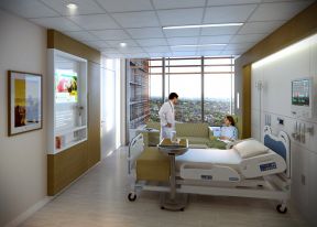 医院装修单人病房吊顶设计效果图片