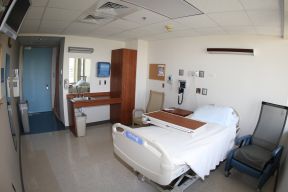 医院单人病房效果图 医院卧室室内背景图片
