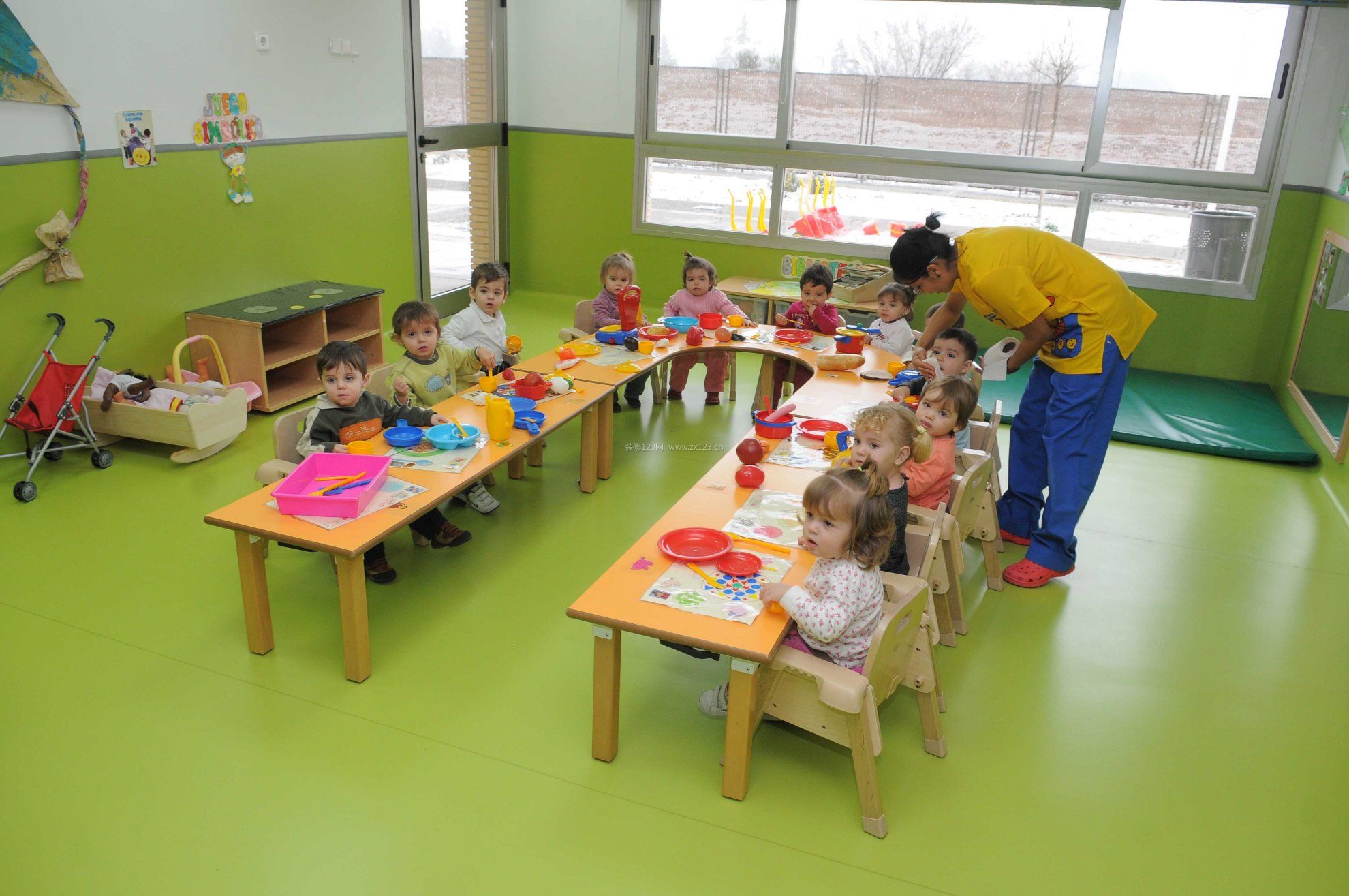 鄭州幼兒園地板裝修效果圖