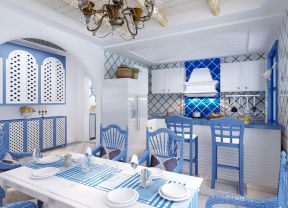 地中海风情餐厅设计装修效果图片