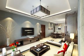 現(xiàn)代風(fēng)格電視背景 現(xiàn)代中式風(fēng)格客廳效果圖