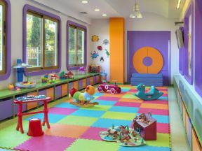 现代幼儿园地毯贴图设计效果图 