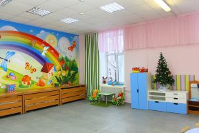 现代幼儿园设计效果图 墙体彩绘图片